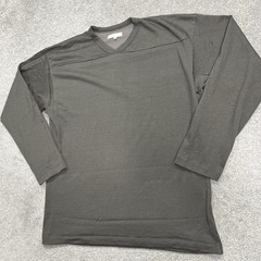Lady White Co. LW-C Shirt Mens Size Medium 38 Gray V-Neck Cotton Rayon Blend