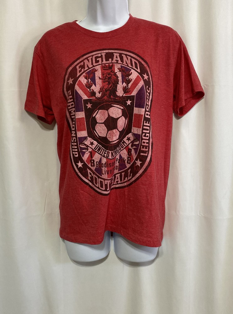 Unitas England Football T-Shirt Mens Small Red Excellent Graphic Tee Soccer UK
