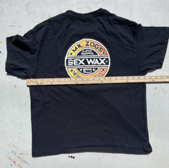Men’s Mr Zogs Sex Wax Black Spell-Out Logo L Beach Surf Sand Waves Gnar Ocean