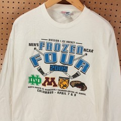 vtg y2k NCAA Frozen Four 2005 College hockey long sleeve t-shirt XL tag