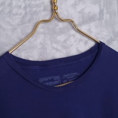 PATAGONIA Classic Navy Flying Fish Slim Fit T-Shirt Sz M Organic Cotton Crewneck