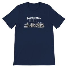 Funny Political T-Shirt 1 Politician Progress 3 Politicians Screwed Gift Tee