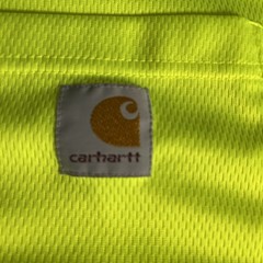 Carhartt Mens Yellow Mesh T Shirt Hi Vis Workwear Construction Safety PPE Sz Med