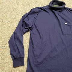 Polo Country Ralph Lauren Shirt Mens Medium Blue Turtleneck Pullover Long Sleeve