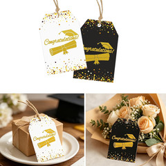 50 Pcs Class of 2026 Graduation Gift Tags 2X3 Inch Hangable Congratulation Gift