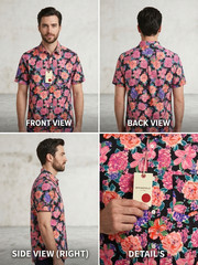 SS Flower Viscase Shirt