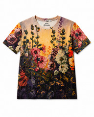 Wearable Art T-Shirt Floral Garden Print by Natalia Savchenko Women’s To Ukraine