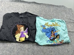 Disney Belle And Aladdin Magic Carpet Genie Teal Green T Shirt Jasmine Abu 2XL