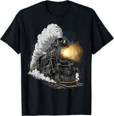 Steam Engine Train Locomotive Railroad Engineer Railfan Gift Unisex T-Shirt