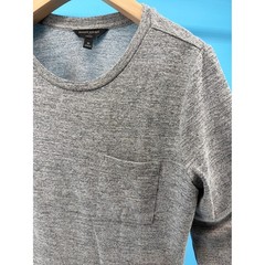 Banana Republic Luxespun Long Sleeve Pocket Tee Heathered Grey Mens Medium