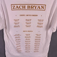 Zach Bryan Burn Burn Burn Tour T-Shirt Mens Medium Concert Merch World 2023