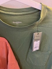 Goodfellow & Co Men’s Relaxed Fit Pocket T-Shirt XXL Orange Green 2-Pack