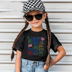 Liberal 4th of July Shirt, Doodle USA Political Tee