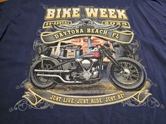 Mens Tshirt 3XL Bike Week 2025 Daytona Beach FL 84th Dk Blue NOS Motorcycle F10