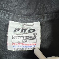 Set Of 3 Pro 5 Super Heavy T Shirt Mens L Black Faded Cotton Snug Fitting Neck