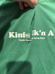 Kinfolk’n A Yonder Mountain String Band T-Shirt Green Size M Cut