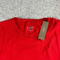 J.Crew Men’s Graphic Tee Shirt “NY Crew” Red Size Small Made In USA NWT $49.50