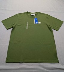 New Adidas Trefoil Essentials Tee Shirt Mens Size Large Tech Olive TShirt