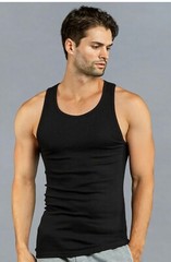 3 Packs Men 100% Cotton Ribbed Tanktop A-Shirt Wife Beater Undershirt Lot