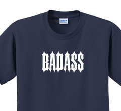 Badass T-Shirt Short Sleeve Graphic Tee Unisex apparel Text logo design