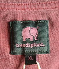 Trendsplant Essential Pigment Pocket T-Shirt Red Mens XL Organic Cotton £42 BNWT