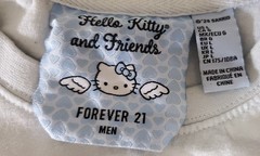 Sanrio Hello Kitty Friends Forever 21 Blue Angels Men L Cotton T-shirt Blue