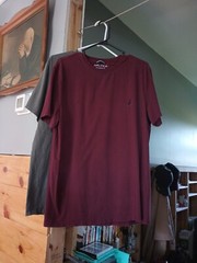 Men’s Nautica Burgundy T Shirt Active Stretch Size Medium