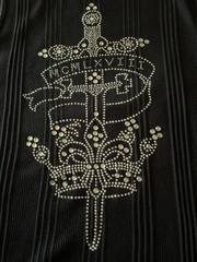 Todd Smith Men’s Swarovski Crystals Black Muscle Shirt Size M 100% Cotton
