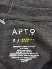 Apt.9 Mens Premier Flex Charcoal Gray V-Neck T-Shirt S. NWOT.