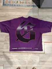 Godspeed Men’s Purple M Crew Neck Short Sleeve Double-Sided Racing Tee Logo