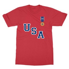 Hellebuyck USA Medal of Freedom Hockey Team 2 Sided Unisex T-Shirt