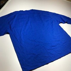 Gildan Ultra Cotton T-Shirt Mesn 4XL Royal Blue Long Sleeve Basic Crew Neck NWOT