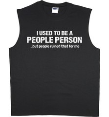 Men’s sleeveless shirt funny saying decal tshirt tank top muscle tee shirt