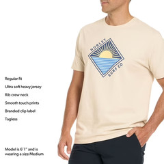 Hurley Men’s All Day Graphic Tee Size XXL Cream