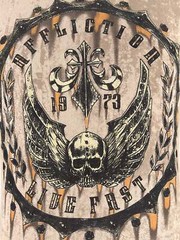 Affliction Men’s T-Shirt Rustproof Skull Wings Biker Sand S-5XL