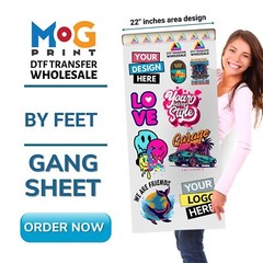 Custom DTF Heat Transfers, Ready to press Wholesale Iron on Design, Gang Sheets