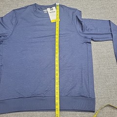 Members Mark Mens Pullover Medium Size Blue Long Sleeves Top with Zip Pocket