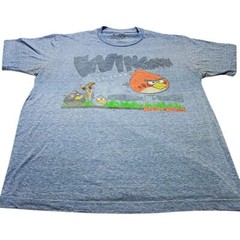 Angry Birds Wingman T Shirt Tee Shirt Lg adult teen Blue animation cartoon pics