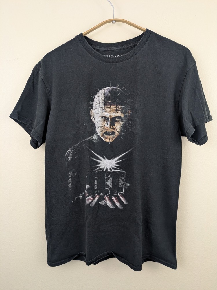 Hellraiser 3 Pinhead Shirt Mens Medium Hell On Earth Horror Movie Black Graphic