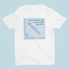 Custom Color DTG FRONT & BACK Personalized T-Shirt Customized w/Photo,Text,Logo