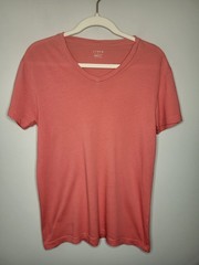J.Crew Men’s Classic Slim Washed V-Neck T-Shirt Coral Size Small Soft Casual Tee
