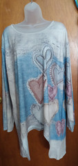Bohemian Hippie Heart Cotton T-Shirt Size Large ~ New