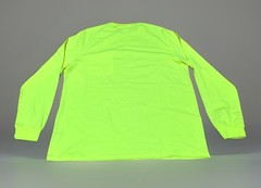 NEW Wrangler Workwear Men’s Hi-Vis Yellow Long Sleeve Pocket T-Shirt Size XL