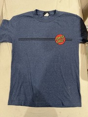 Santa Cruz Men’s Blue Double-Sided Graphic Print Crew Neck T-Shirt Size S