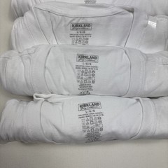 Kirkland Mens 5 pack100% Cotton Crew Neck T-shirt, White Large