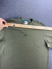 Nike Sportswear T Shirt Size Medium Olive Green Mesh Back Pleated VTG Inspired
