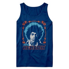 Jimi Hendrix Tri Color Photo Men’s Tank Top T Shirt Rock Band Merch