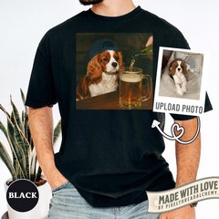 Funny Beer Drinking Dog Graphic Shirt Personalized Pet Meme Unisex Tee Gift