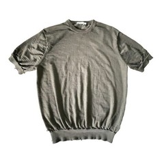Suitsupply Shirt Mens Medium Olive Green Merino Wool Crew Neck Ribbed Knit