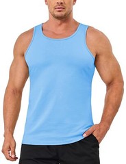 Mens Sleeveless Muscle Tee Cotton Tank Tops Summer Gym Workout Casual Undershirt